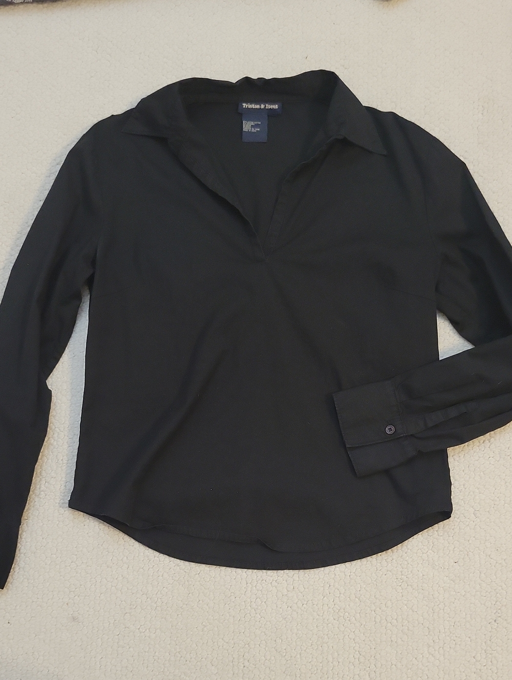 Tristan & Inez Black Long-Sleeve Blouse